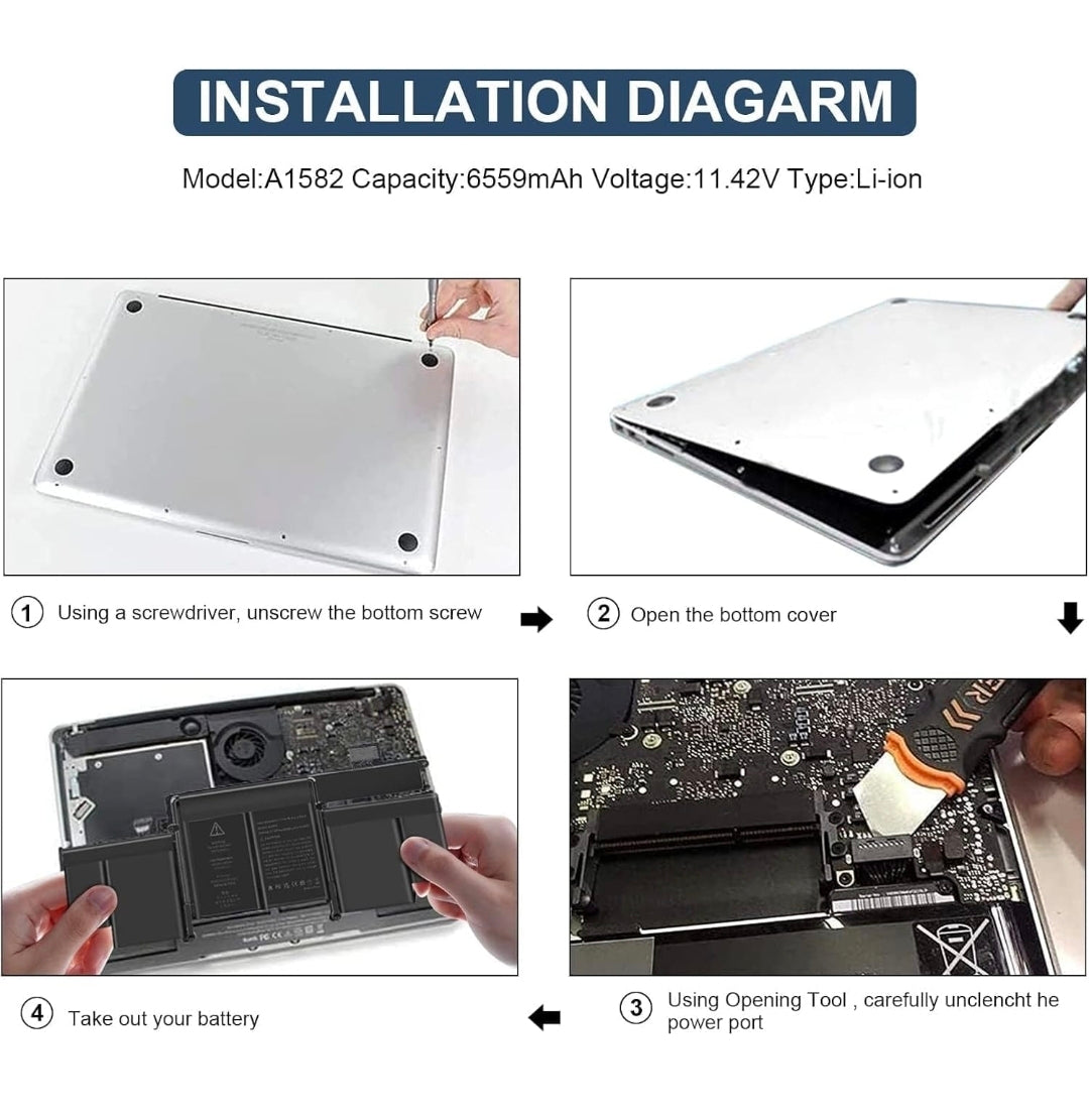 APPLE MacBook Pro Retina A1502 (2014) ME866LL/A - A1493 Genuine OEM Original Laptop Notebook Battery (1 Yr Warranty)