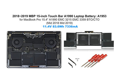 APPLE A1990 - A1990 Genuine Original Laptop Notebook Battery ( 1 Yr Warranty )