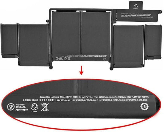 APPLE  MacBook Pro ( ME662CH/A )- A1493 Genuine OEM Original Laptop Notebook Battery (1 Yr Warranty)