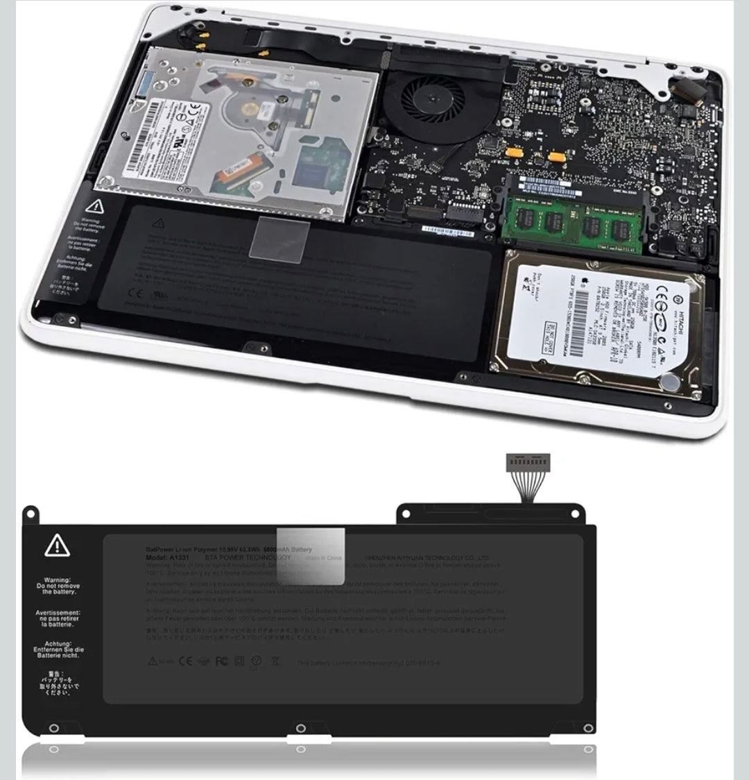 APPLE MacBook Pro 15 MLH32CH/A - A1331 Genuine OEM Original Laptop Notebook Battery (1 Yr Warranty)